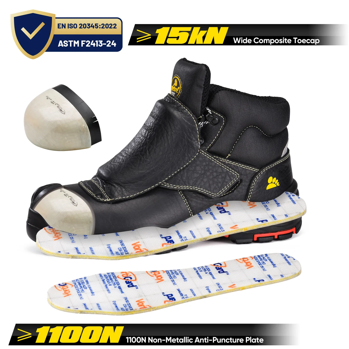 Mittelfußschutz-Schweißsicherheitsstiefel Composite-Zehe | M-8387MP