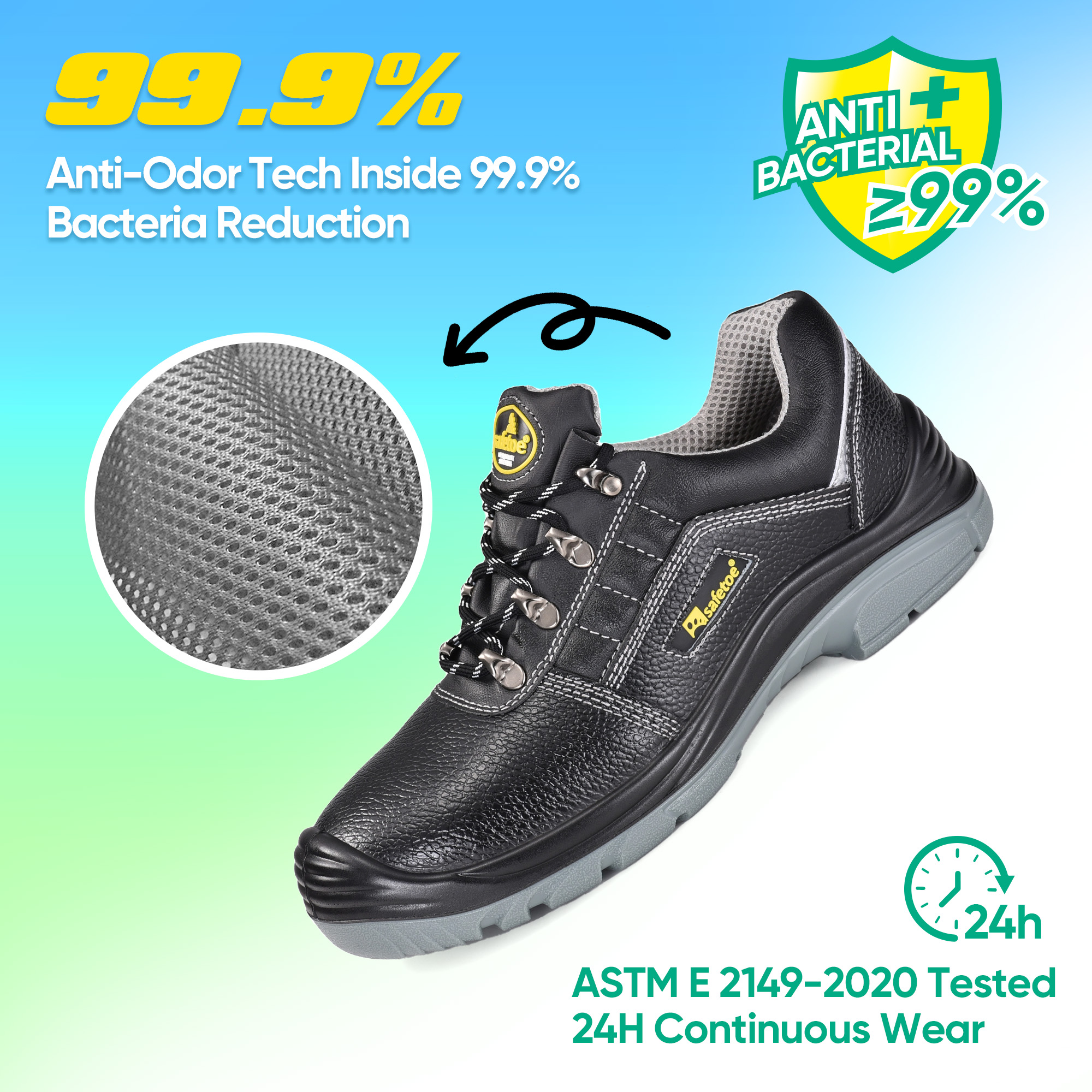 Leichte S3-Konstruktionssicherheitsschuhe mit Stahlkappe | L-7163 WorkShield Pro