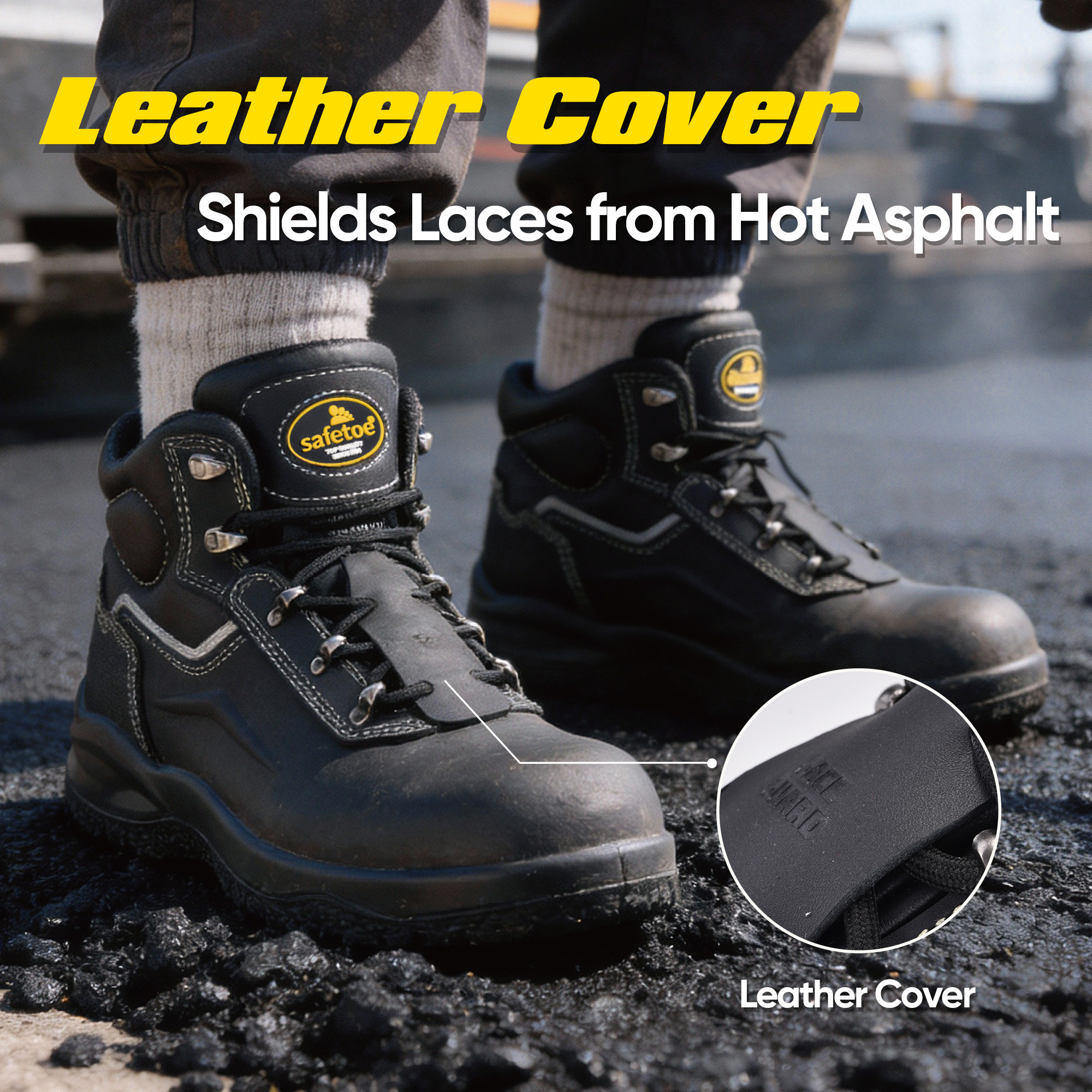 Sicherheitsstiefel für Asphaltpflaster mit 300℃ hitzebeständiger Außensohle | M-8565PV
