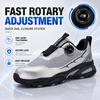 Sports Design QuickDial-Sicherheitsschuhe, S1P-Aluminiumkappe und rutschfest für Logistikarbeiter, L-7601, Grau