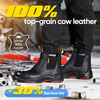 Schwarze Chelsea-Arbeitsstiefel zum Hineinschlüpfen mit Composite-Zehen- und Kevlar-Schutz | M-8025NBK