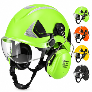 Forstschutzhelm mit Gesichtsschutz und Ohrenschützern M-5018