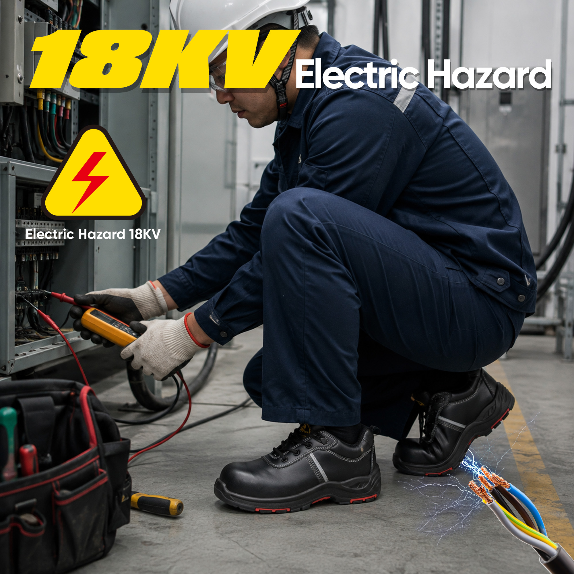 Leichte EH-Elektro-Sicherheitsschuhe | Verbundzehe L-7536EH