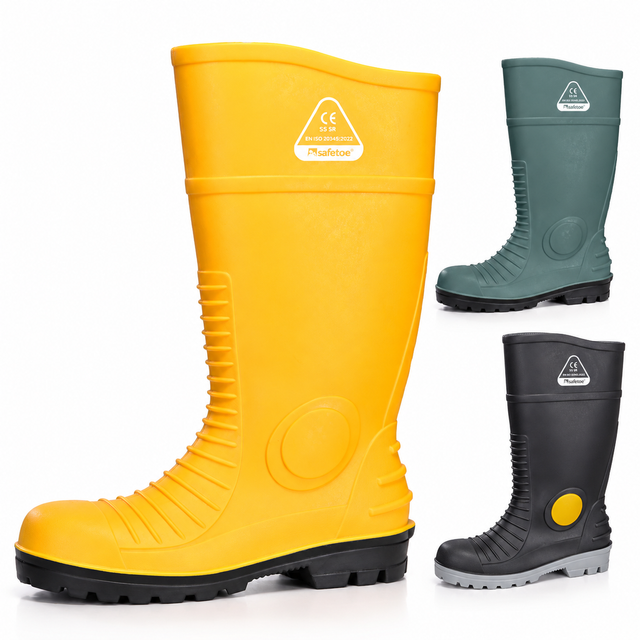 Industrielle Gummistiefel mit Stahlkappe W-6055