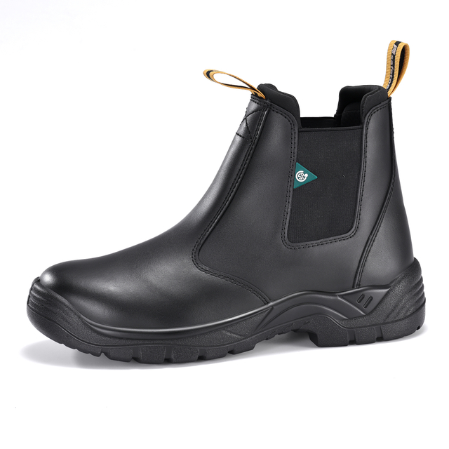 CSA-zertifizierte Sicherheitsstiefel mit grünem Dreieck | Arbeitsstiefel mit Stahlkappe M-8025